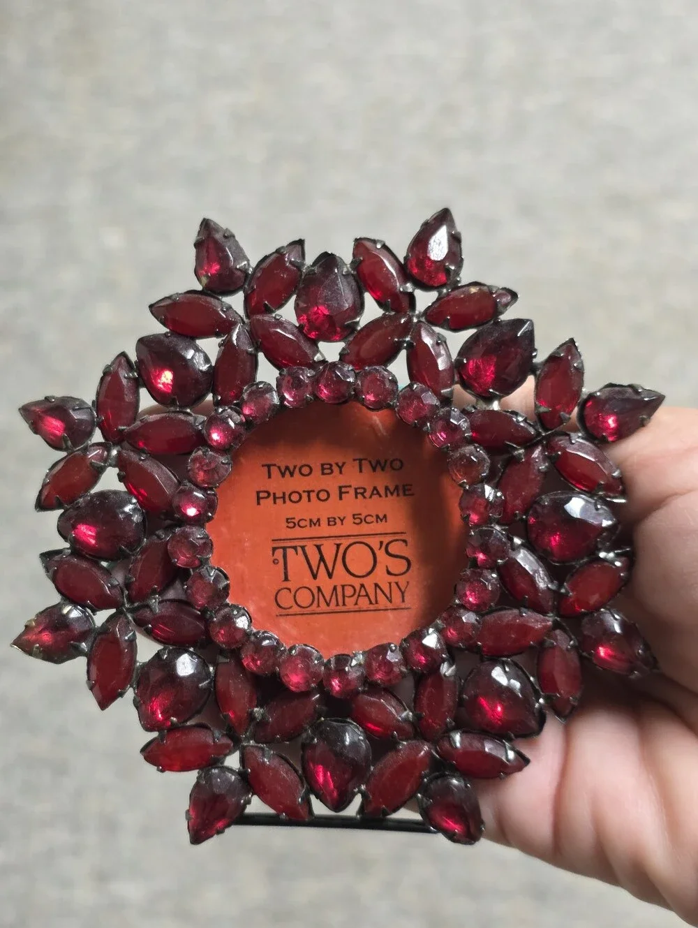 Two's Company Mini Jeweled Sunburst Photo Frame